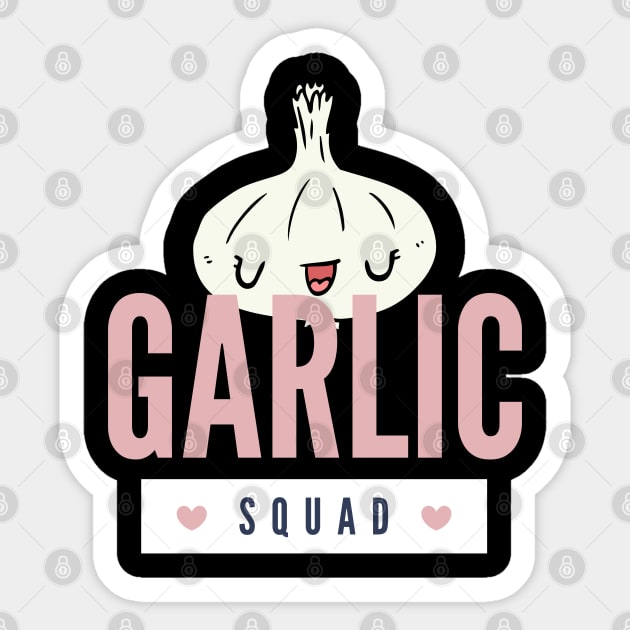 Garlic Squad - Cute Women Vegan Gift Sticker by Printorzo